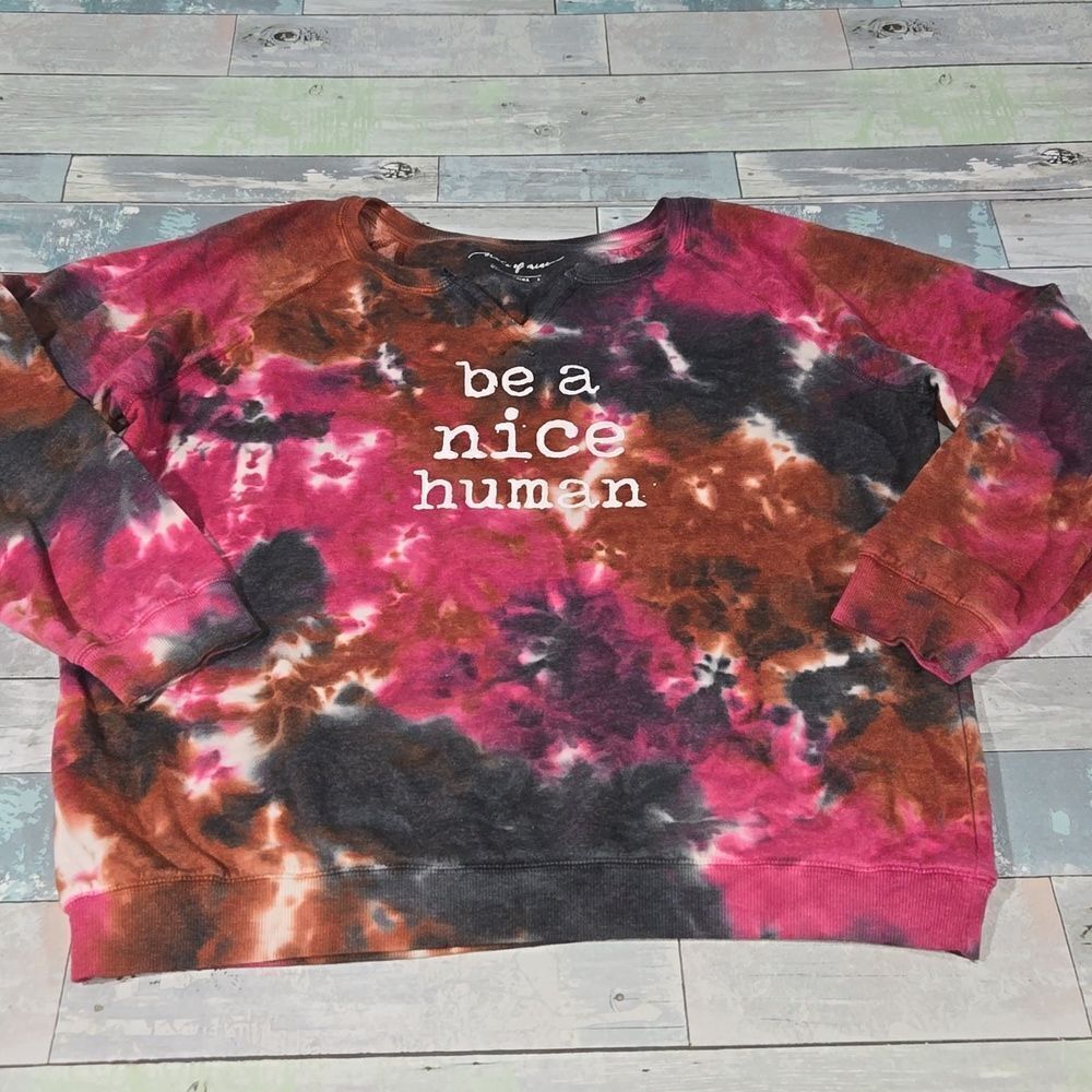 State of Mine Be A Nice Human Long Sleeve Shirt/Top sz Large